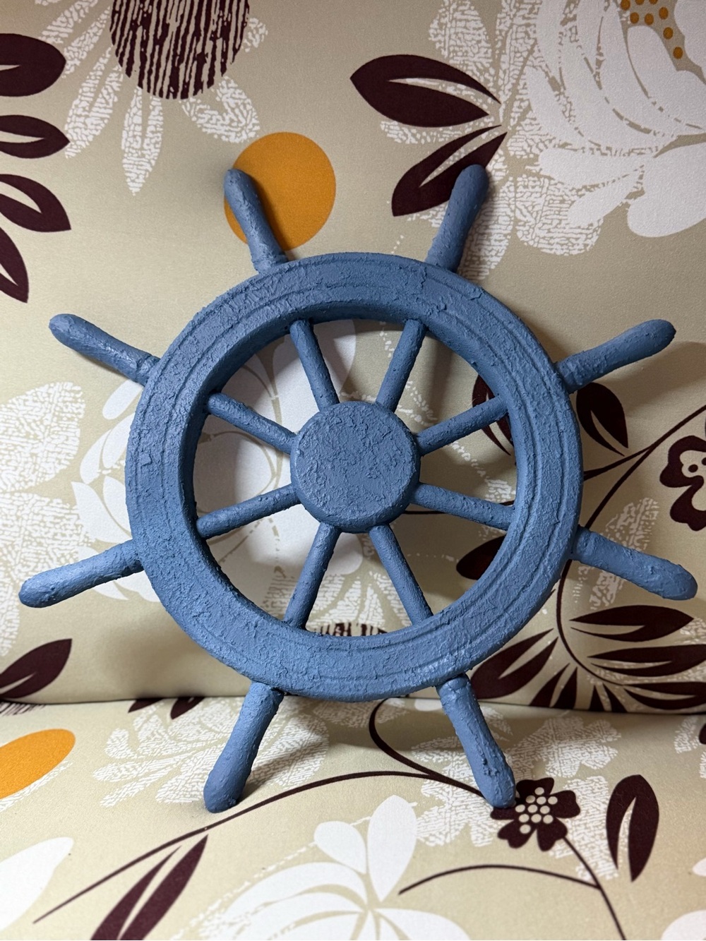 Nautical Ship Wheel Wall Decor - Blue